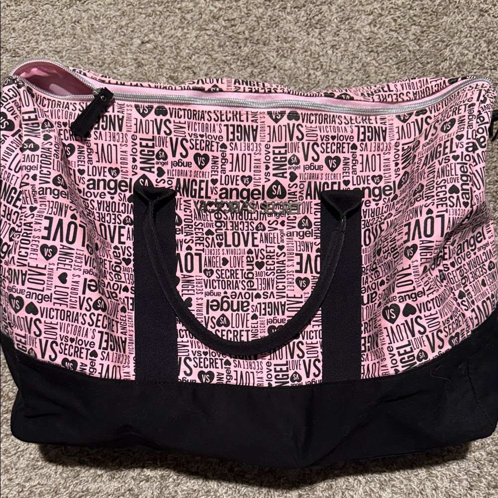 Victoria's Secret Graphic Pink and Black Tote